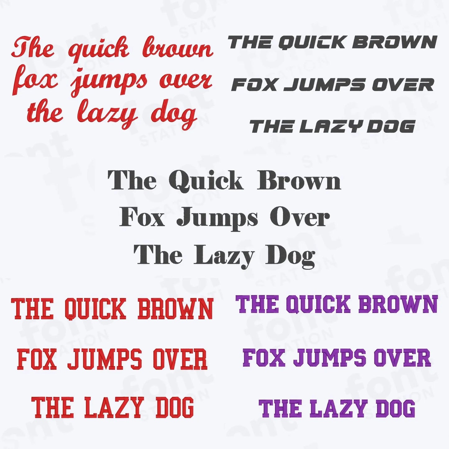 Sports Embroidery Font Bundle
