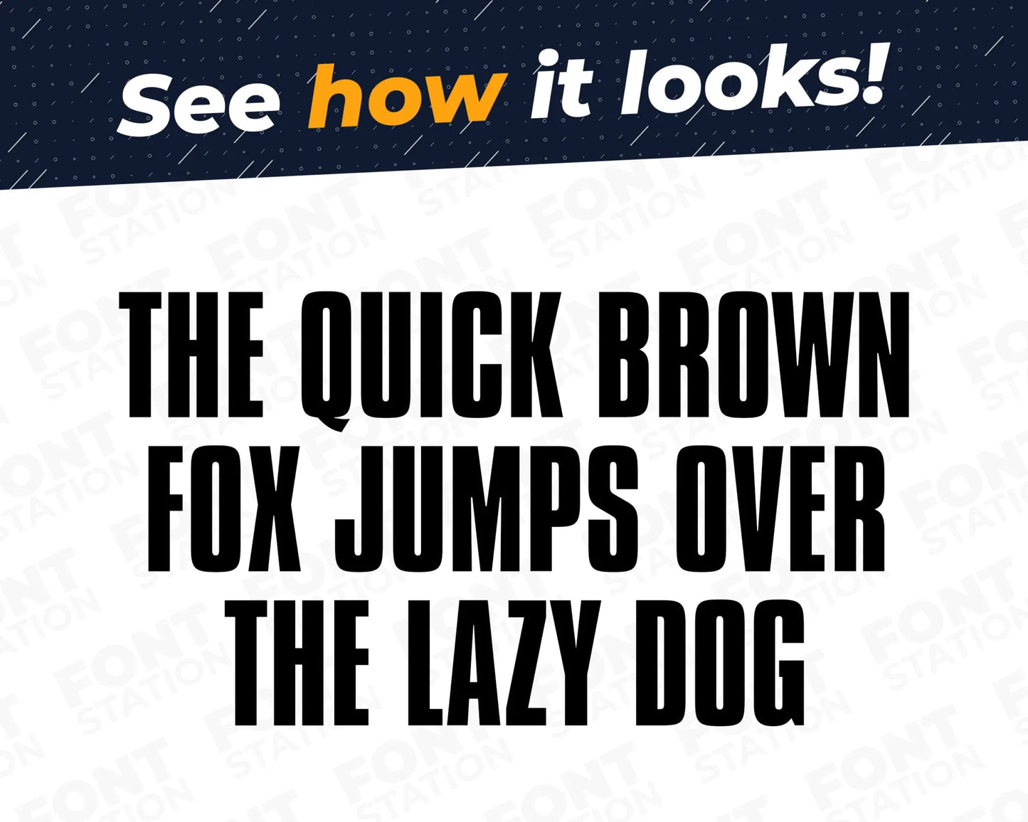 A complete showcase image of the Straight Outta font, featuring the text 'The quick brown fox jumps over the lazy dog' to display every letter of the alphabet.