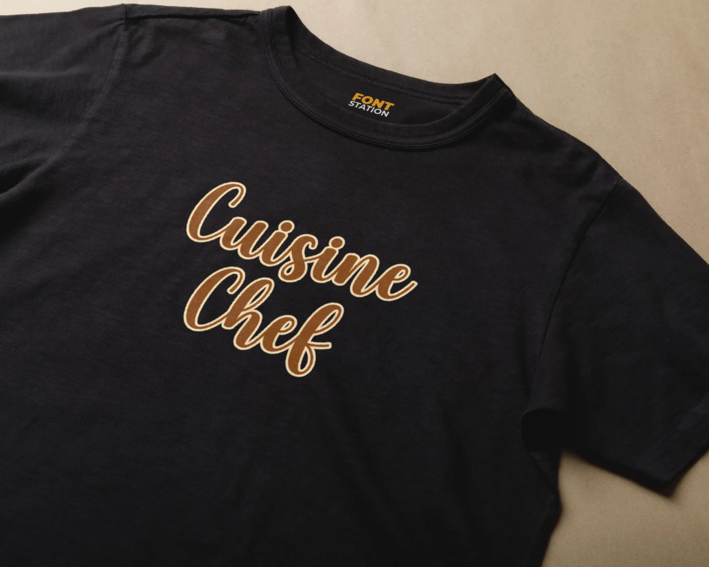 Sublimated T-Shirt with Sweet Cookies Font Typography - Fashionable Apparel Displaying Stylish Lettering