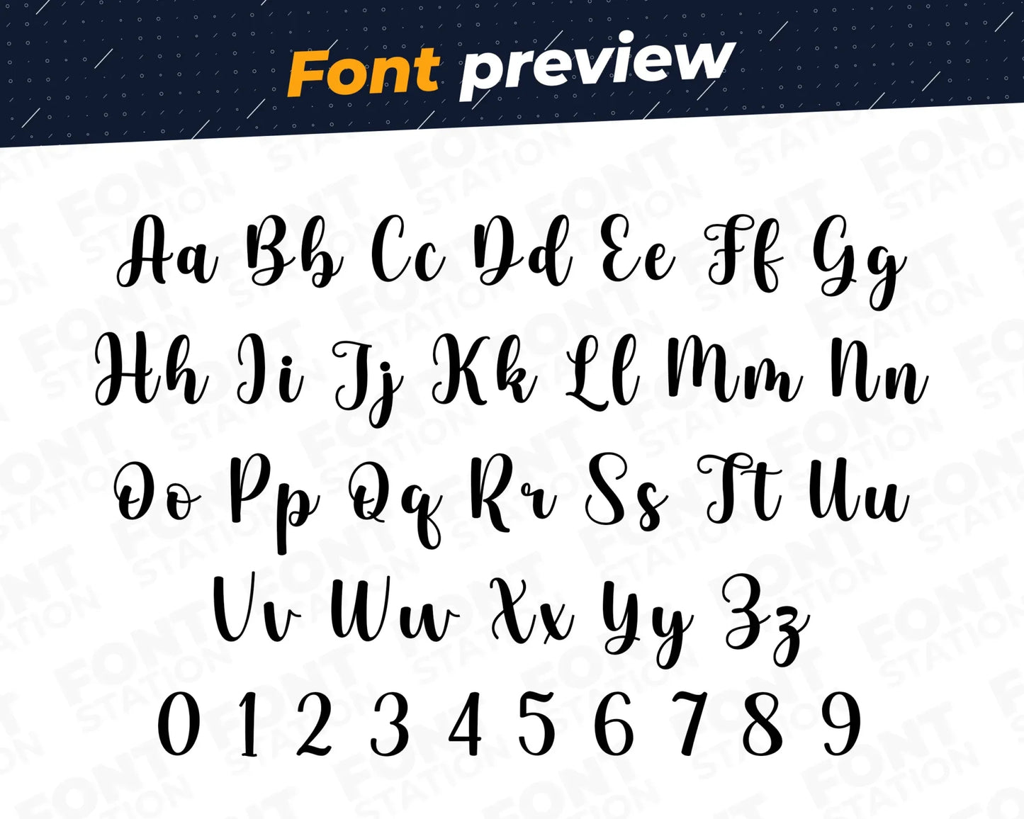 Image showing all characters available in the Sweet Cookies font created by FontStation.