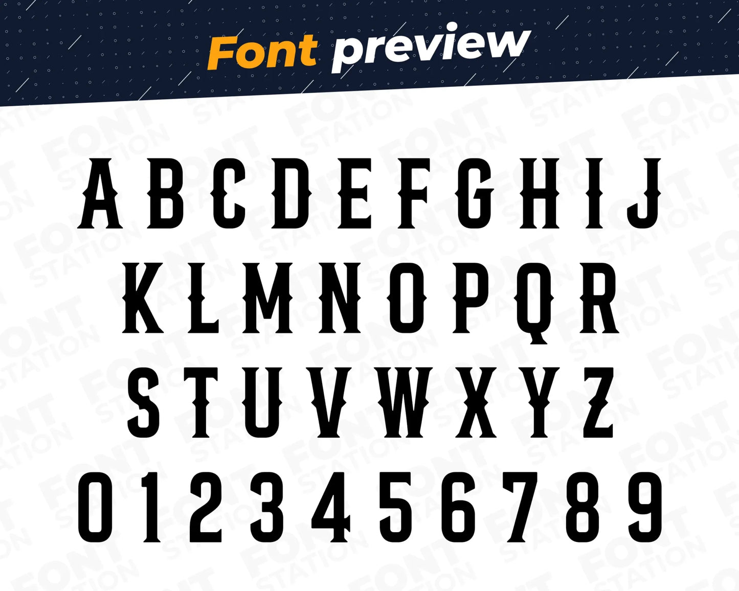 Image showing all characters available in the Tattoo Studio font created by FontStation.