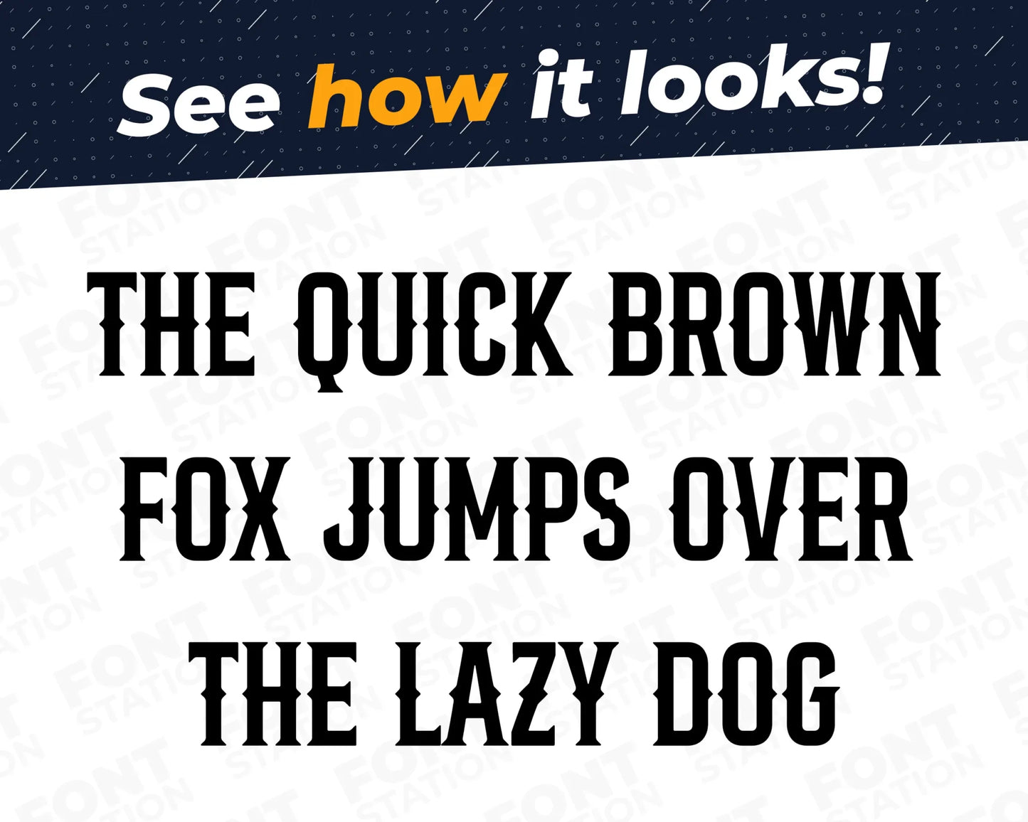A complete showcase image of the Tattoo Studio font, featuring the text 'The quick brown fox jumps over the lazy dog' to display every letter of the alphabet.