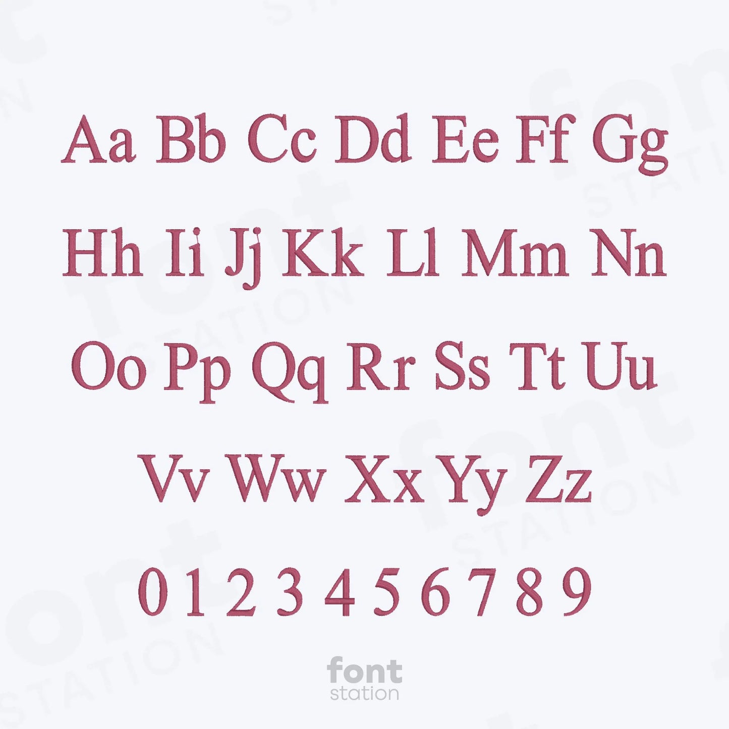 Times New Roman Embroidery Font