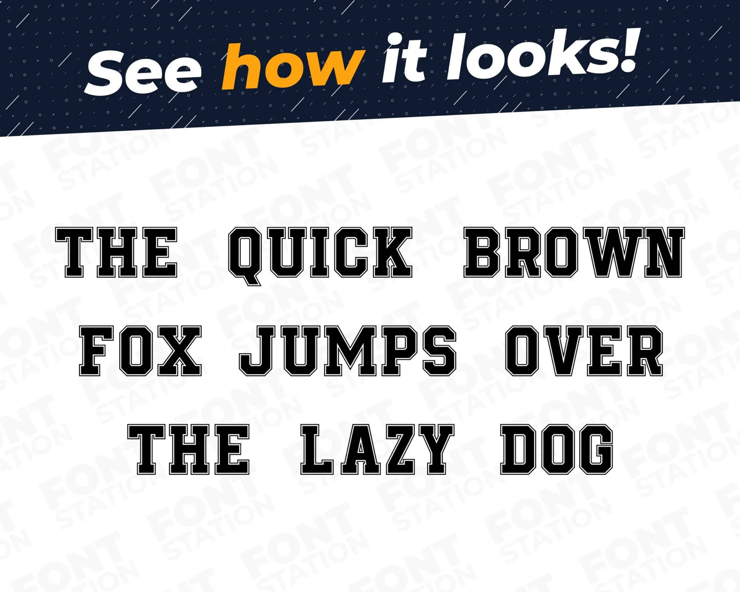 A complete showcase image of the University font, featuring the text 'The quick brown fox jumps over the lazy dog' to display every letter of the alphabet.