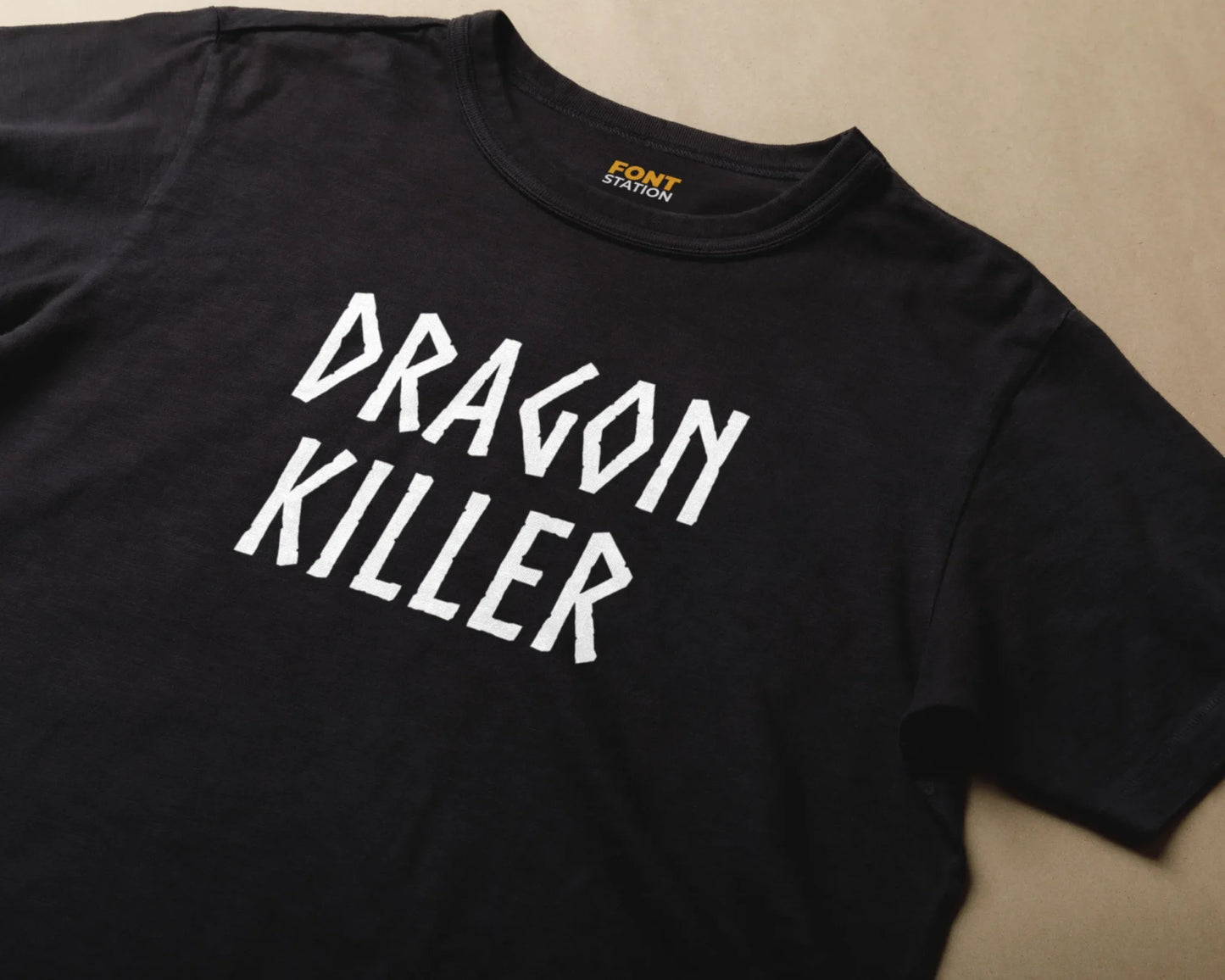 Sublimated T-Shirt with Viking Font Typography - Fashionable Apparel Displaying Stylish Lettering