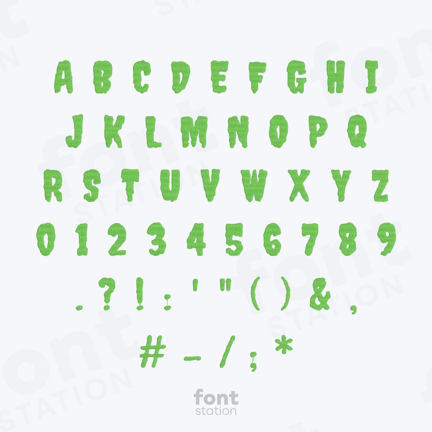 Zombie Embroidery Font