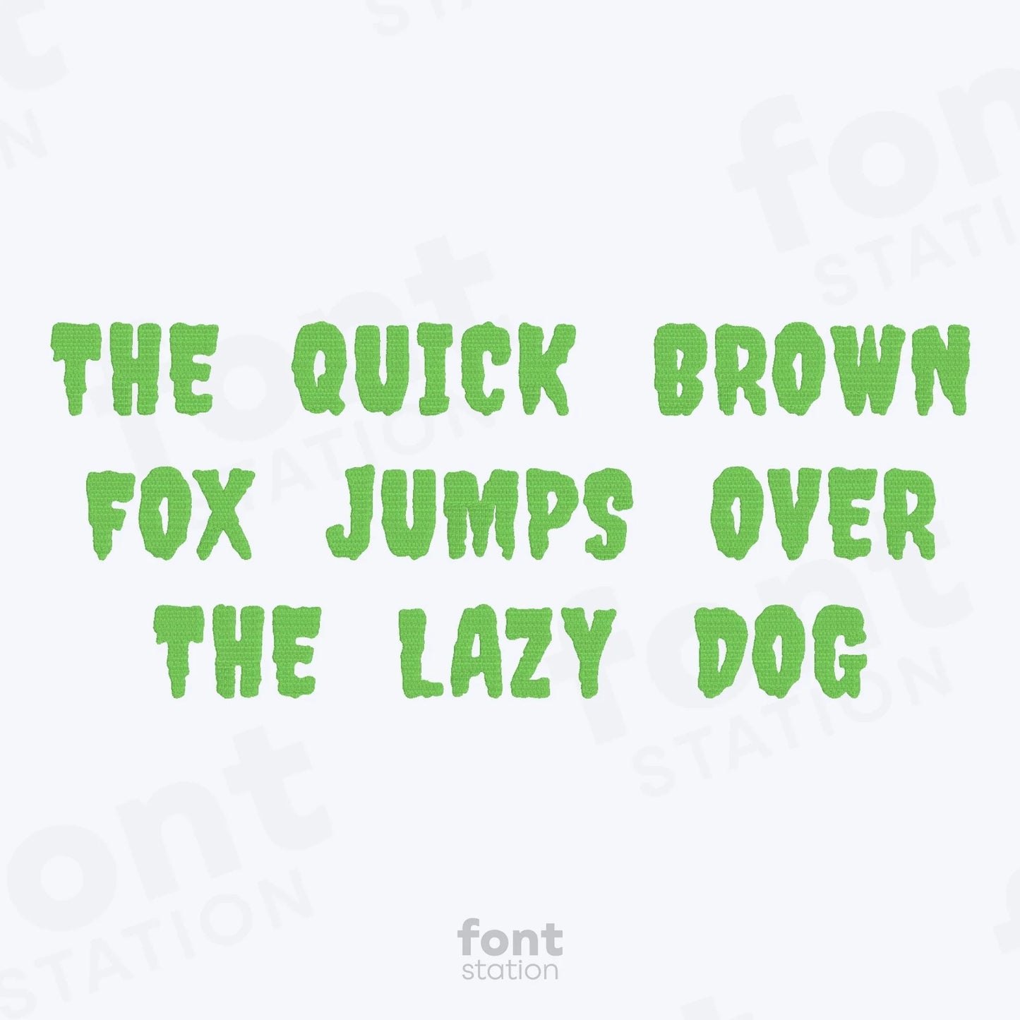 Zombie Embroidery Font