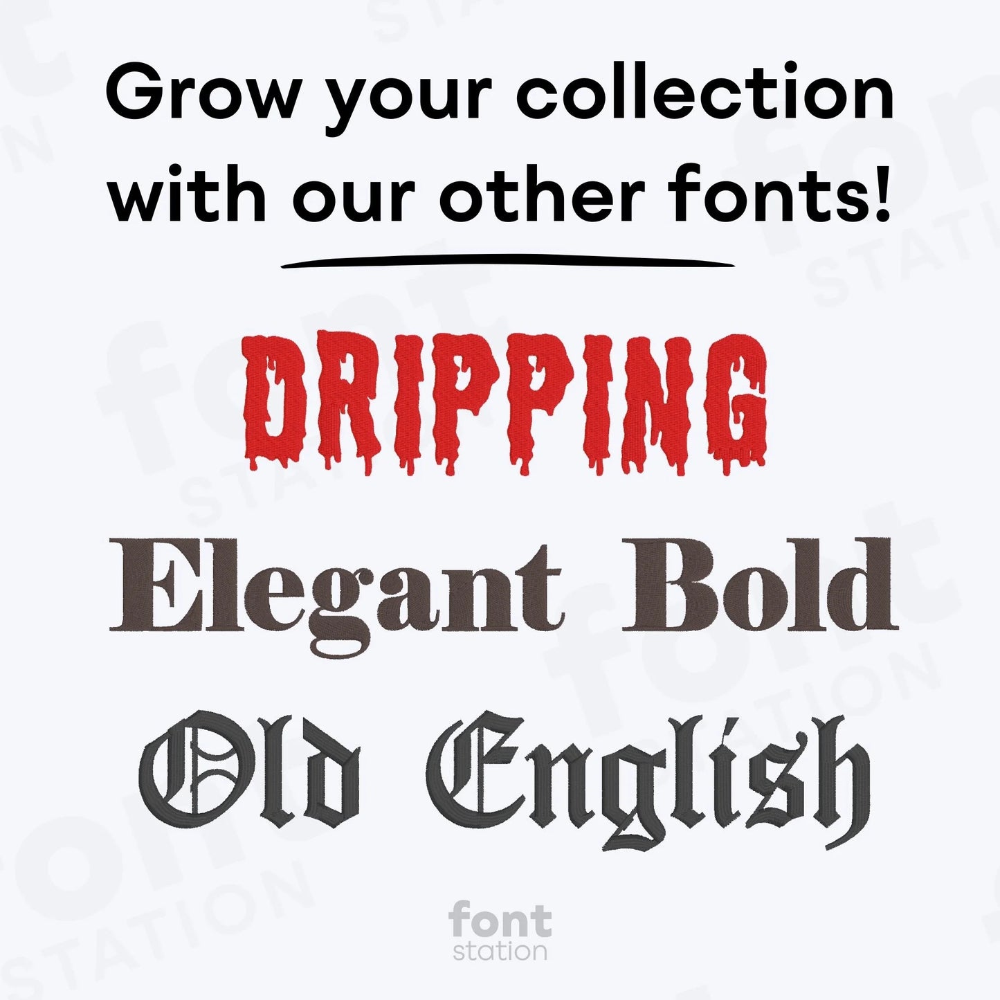 Zombie Embroidery Font
