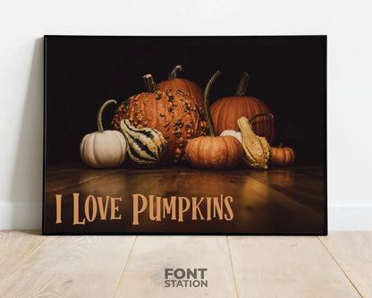 Halloween Font Display on Frame - Typography Presentation