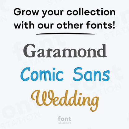 Times New Roman Embroidery Font