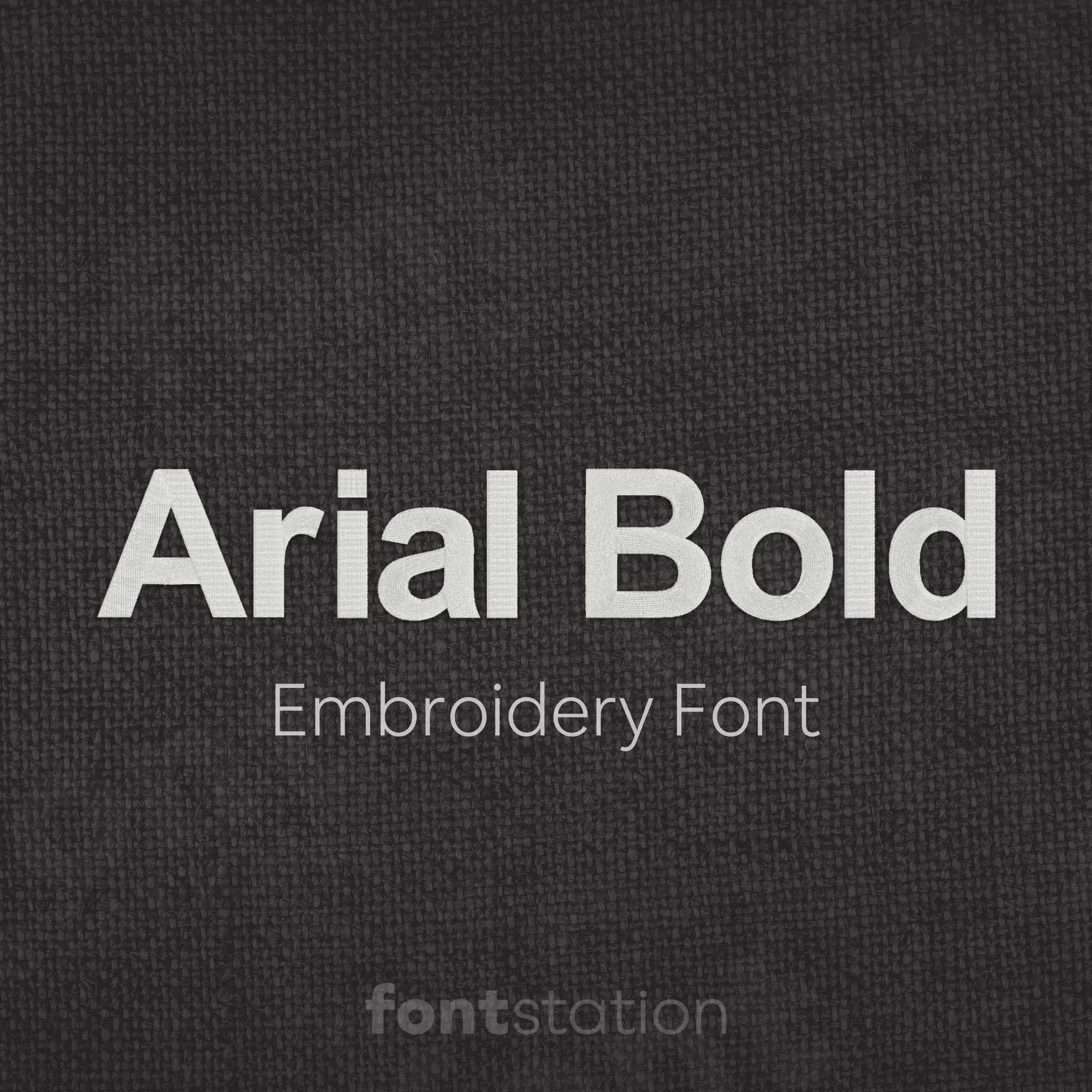 Arial Bold Embroidery Font – FontStation