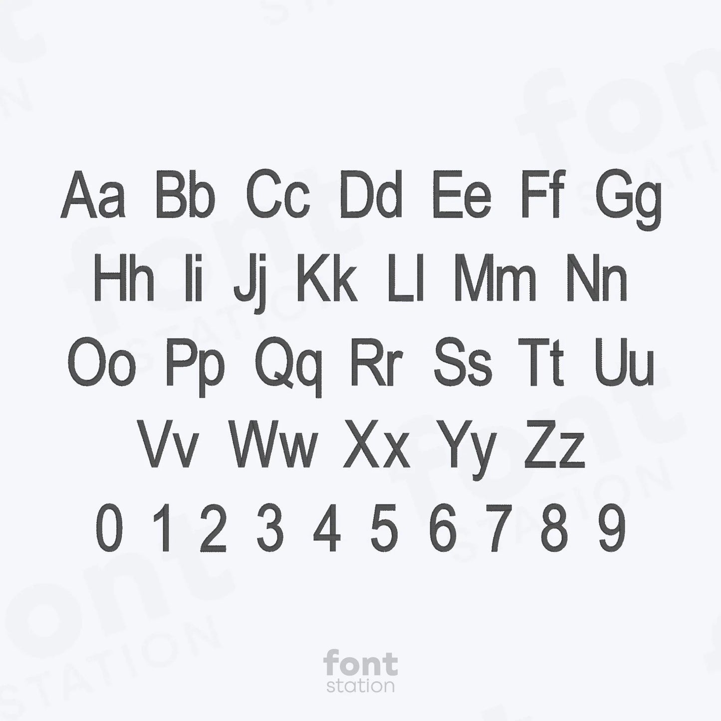 Arial Narrow Embroidery Font