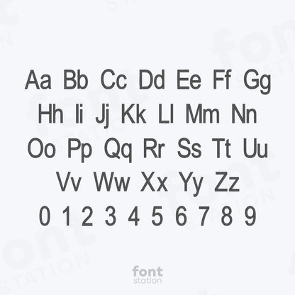 Arial Narrow Embroidery Font
