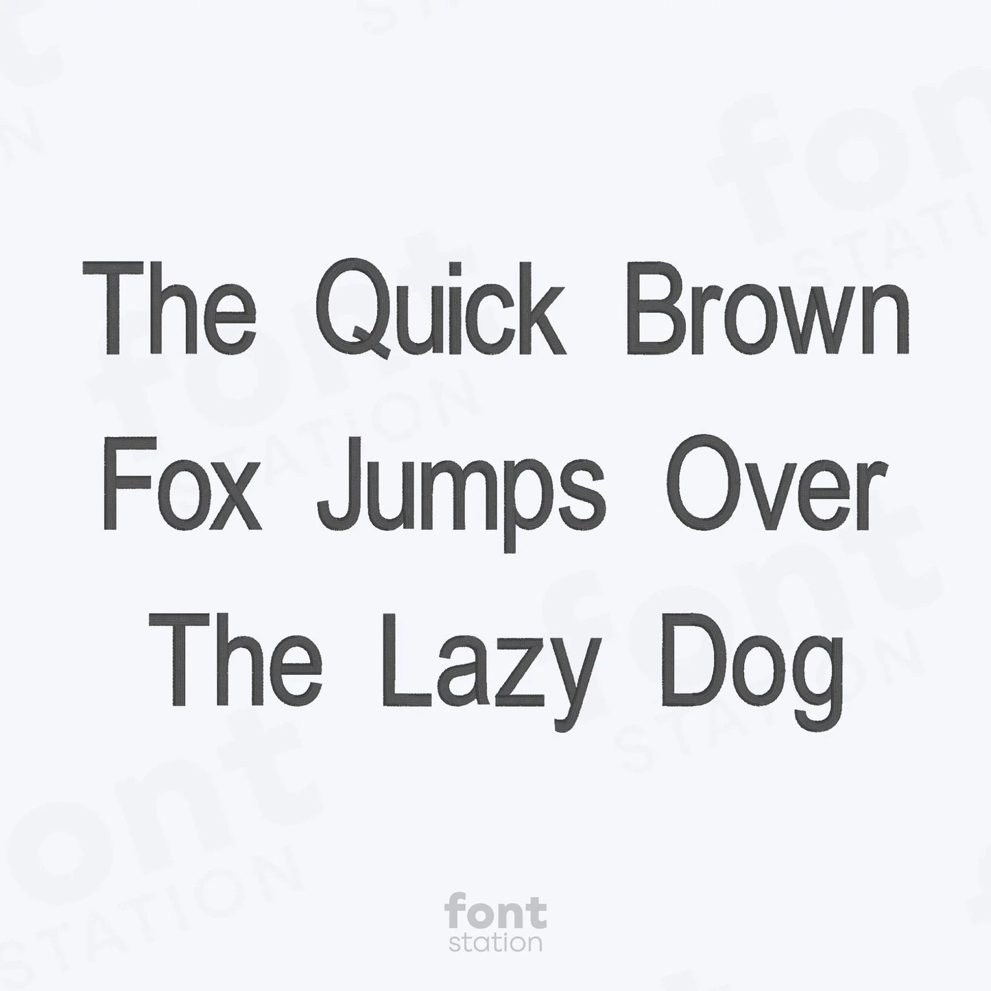 Arial Narrow Embroidery Font