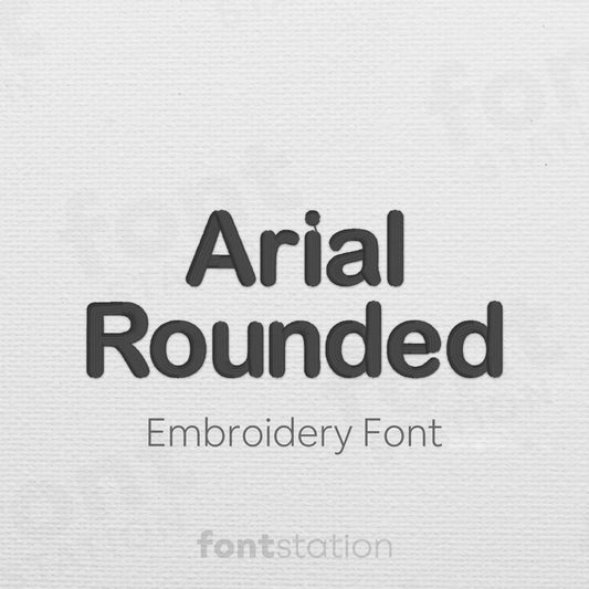 Main image of the Arial Rounded embroidery font created by FontStation.