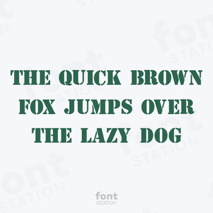 Army Embroidery Font