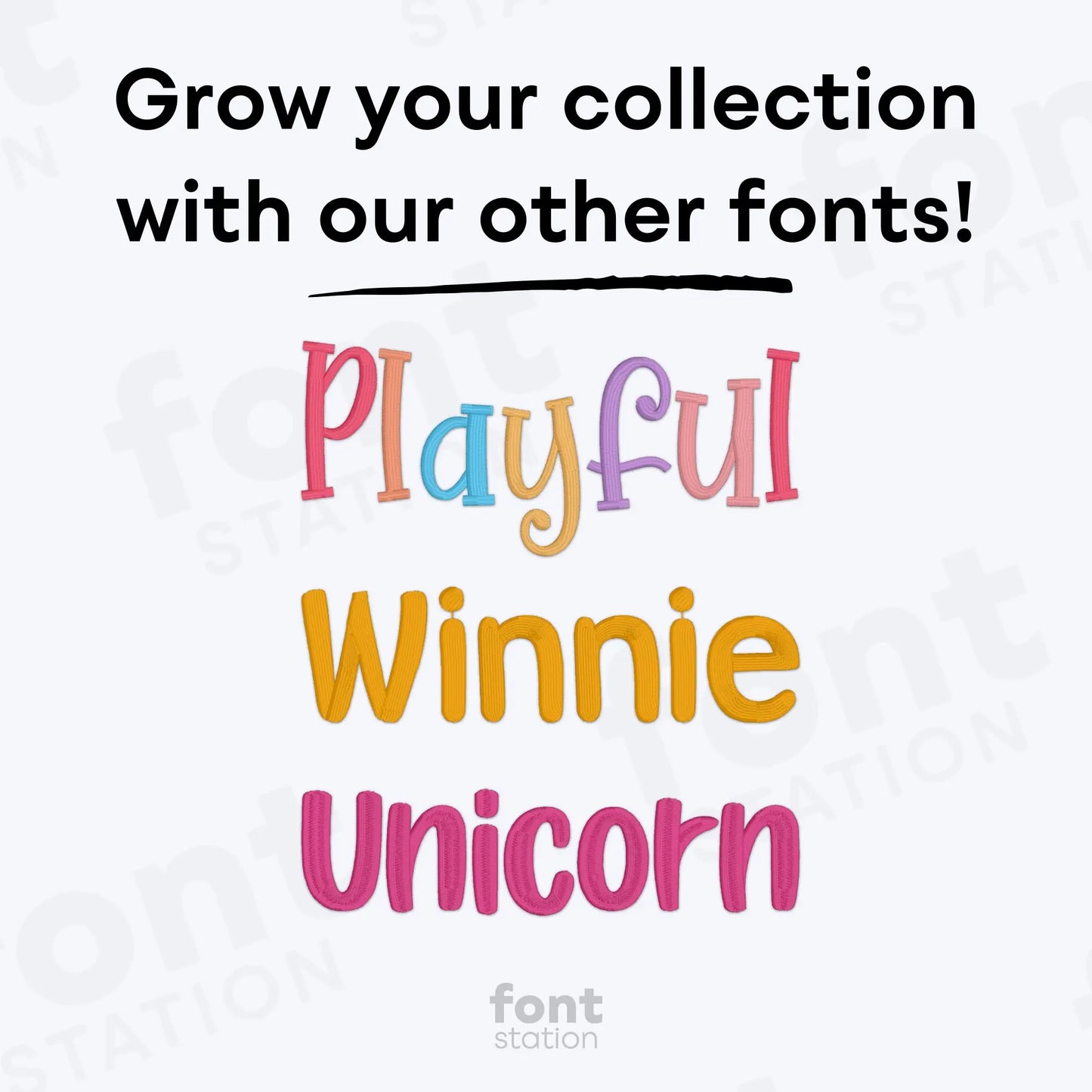 Baby Embroidery Font