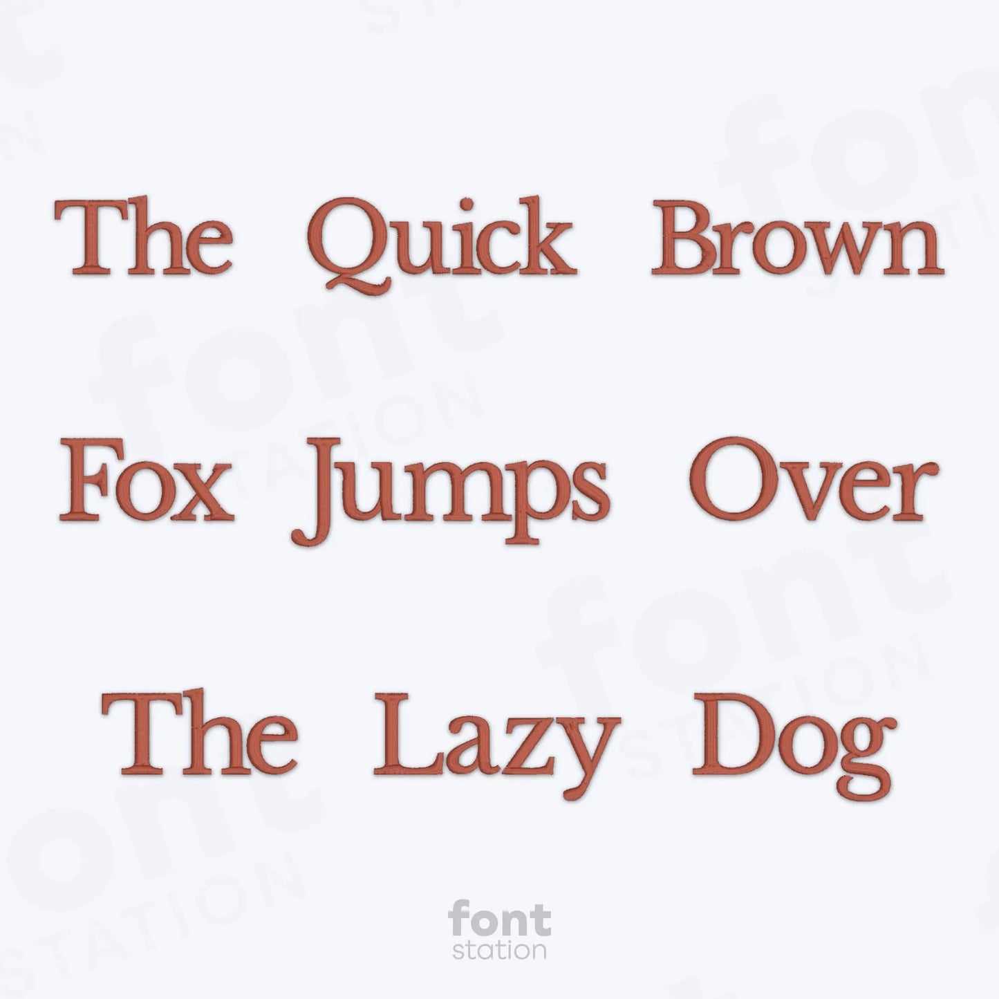 Baskerville Embroidery Font