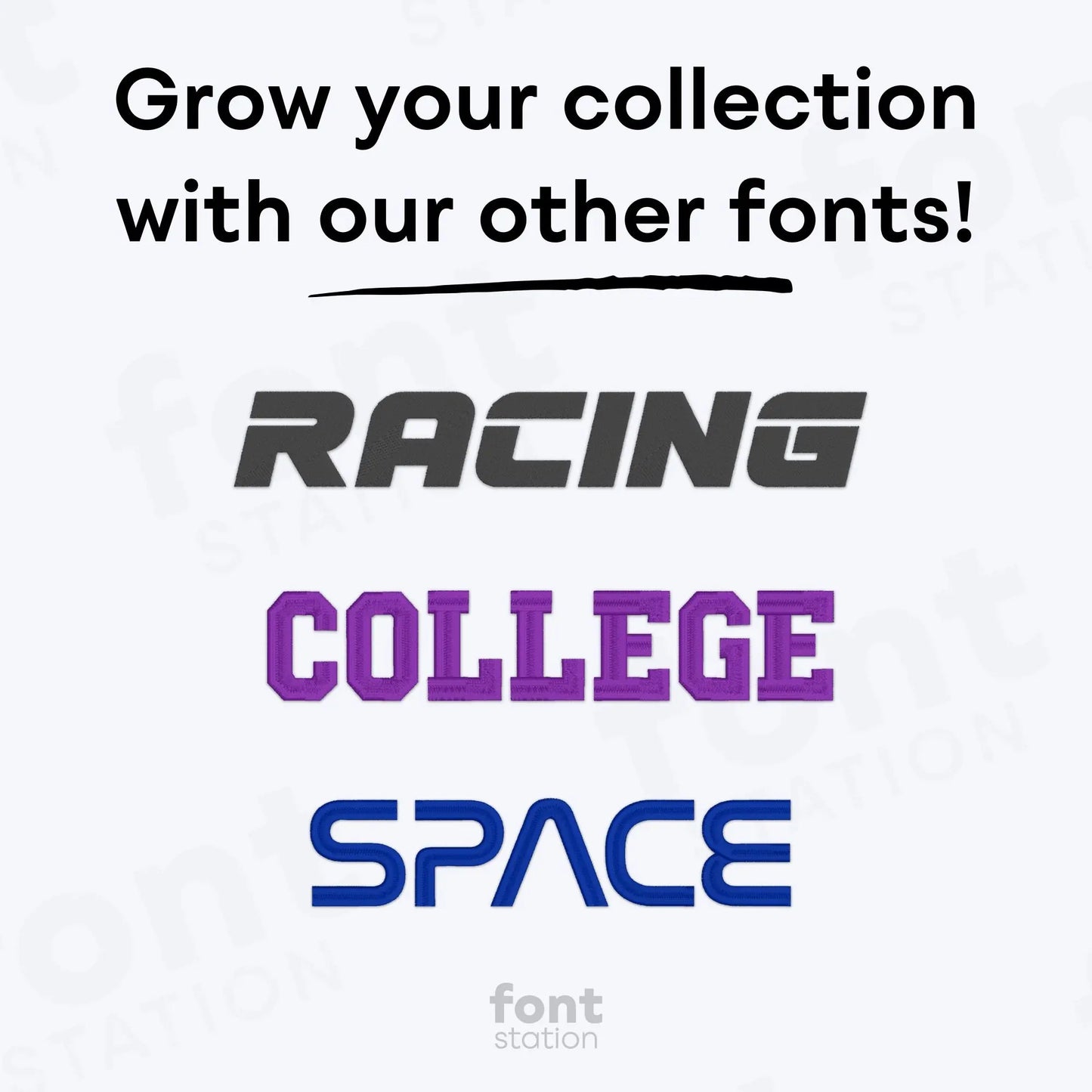 Beat Embroidery Font
