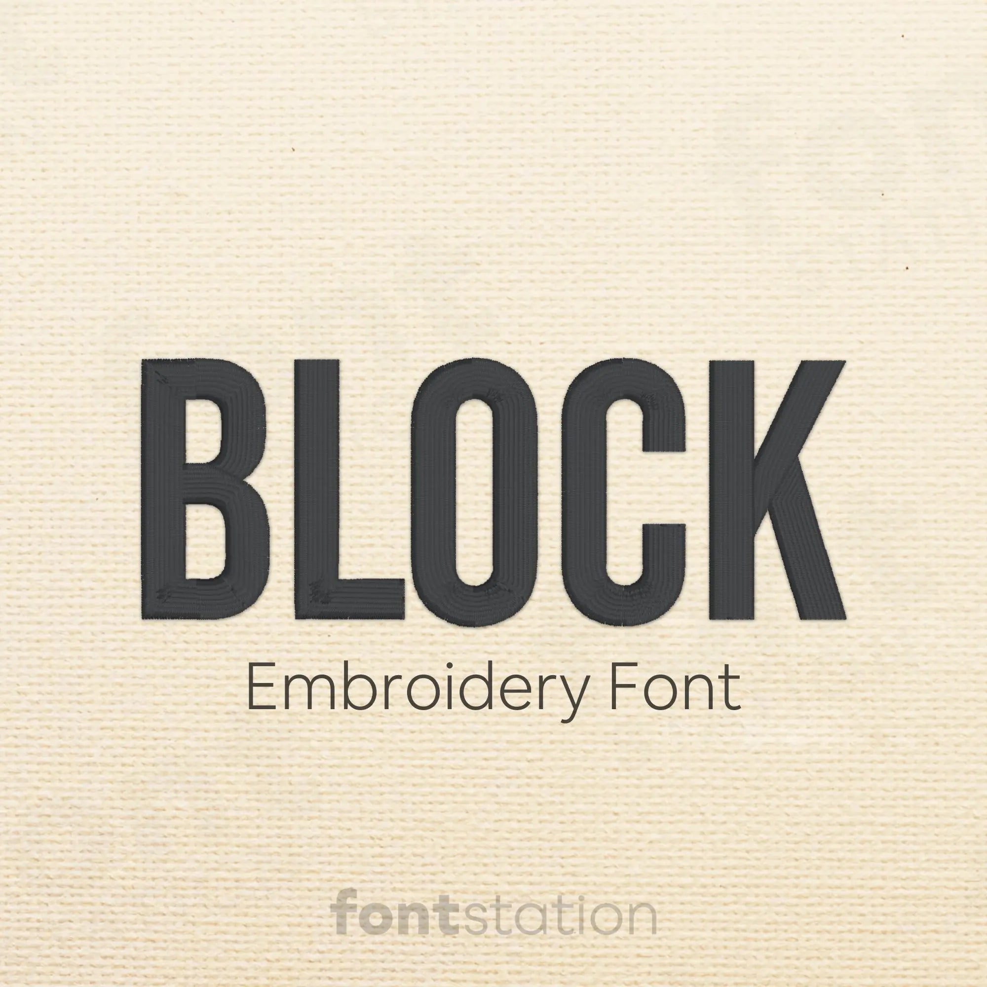 Block Embroidery Font – FontStation
