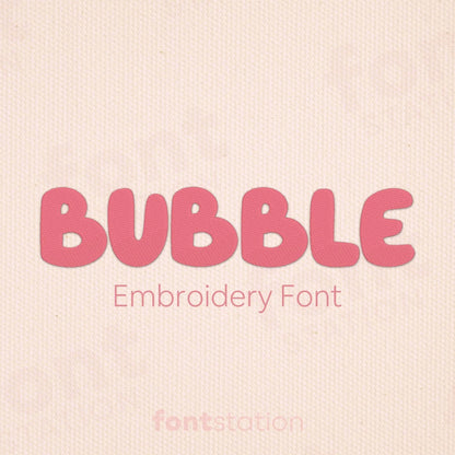 Main image of the Bubble embroidery font created by FontStation.