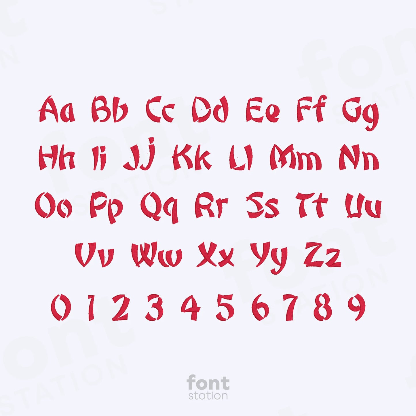 Chinese Embroidery Font