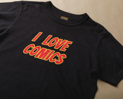 Sublimated T-Shirt with Comic Book Font Typography - Fashionable Apparel Displaying Stylish Lettering