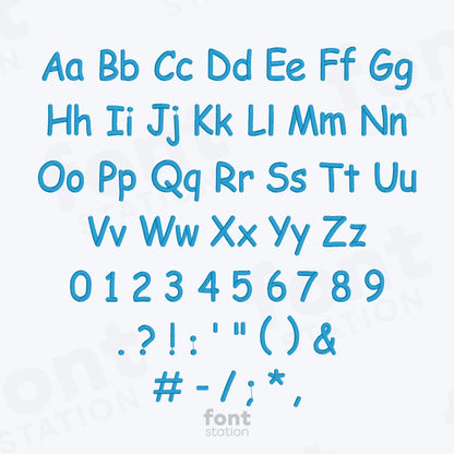 Comic Sans Embroidery Font