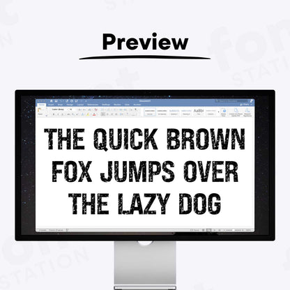 Different Formats and Sizes of Distressed Font