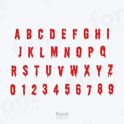 Dripping Embroidery Font