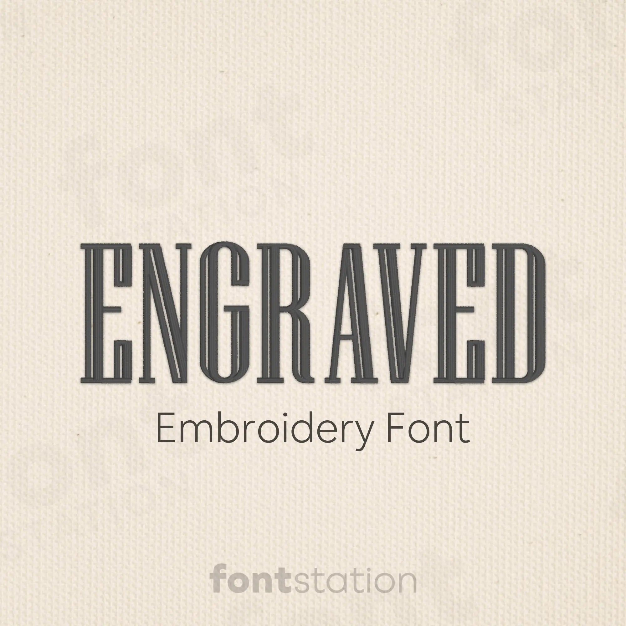 Engraved Embroidery Font – FontStation