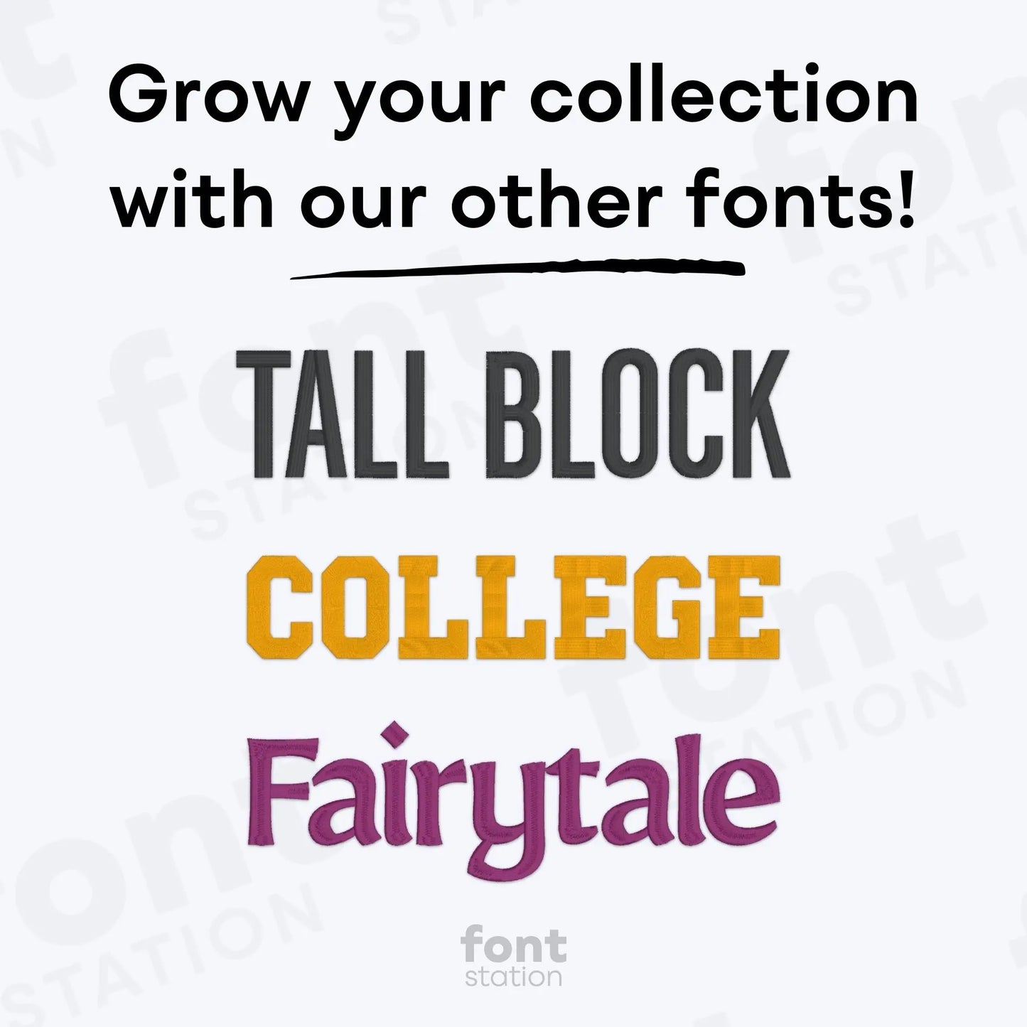 Engraved Embroidery Font