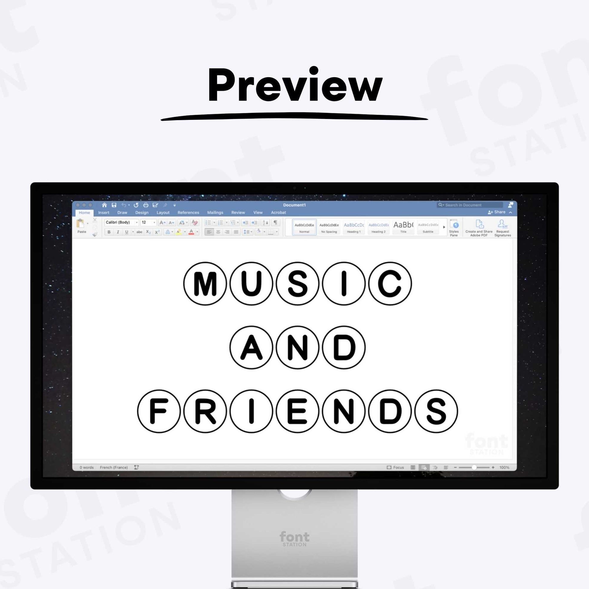 A complete showcase image of the Friendship Beaded Bracelet font, featuring the text 'The quick brown fox jumps over the lazy dog' to display every letter of the alphabet.