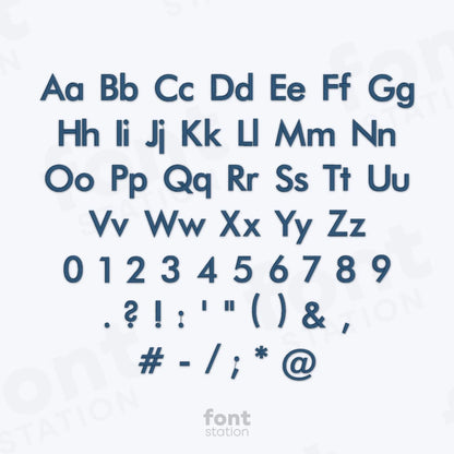Futura Bold Embroidery Font