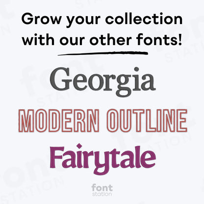 Georgia Bold Embroidery Font
