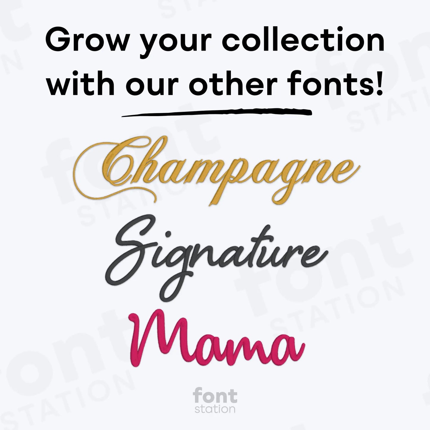 Georgia Italic Embroidery Font