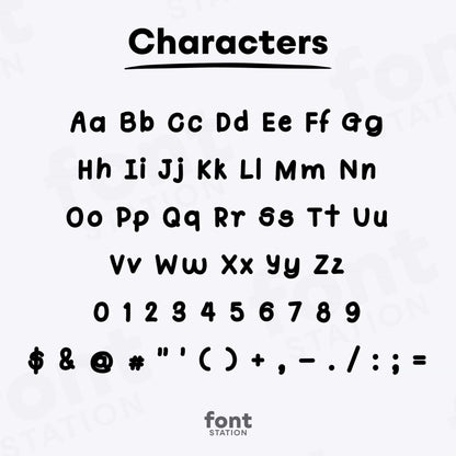 Image showing all characters available in the Handwritten Note Taking font extra bold created by FontStation.