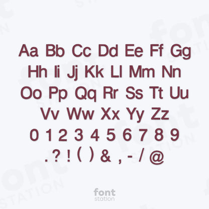 Helvetica Embroidery Font