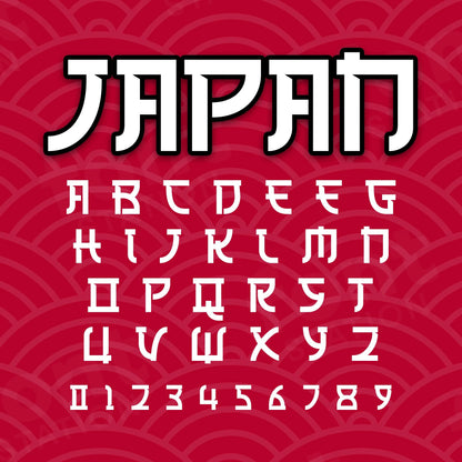 Image showing all characters available in the Japanese font created by FontStation.