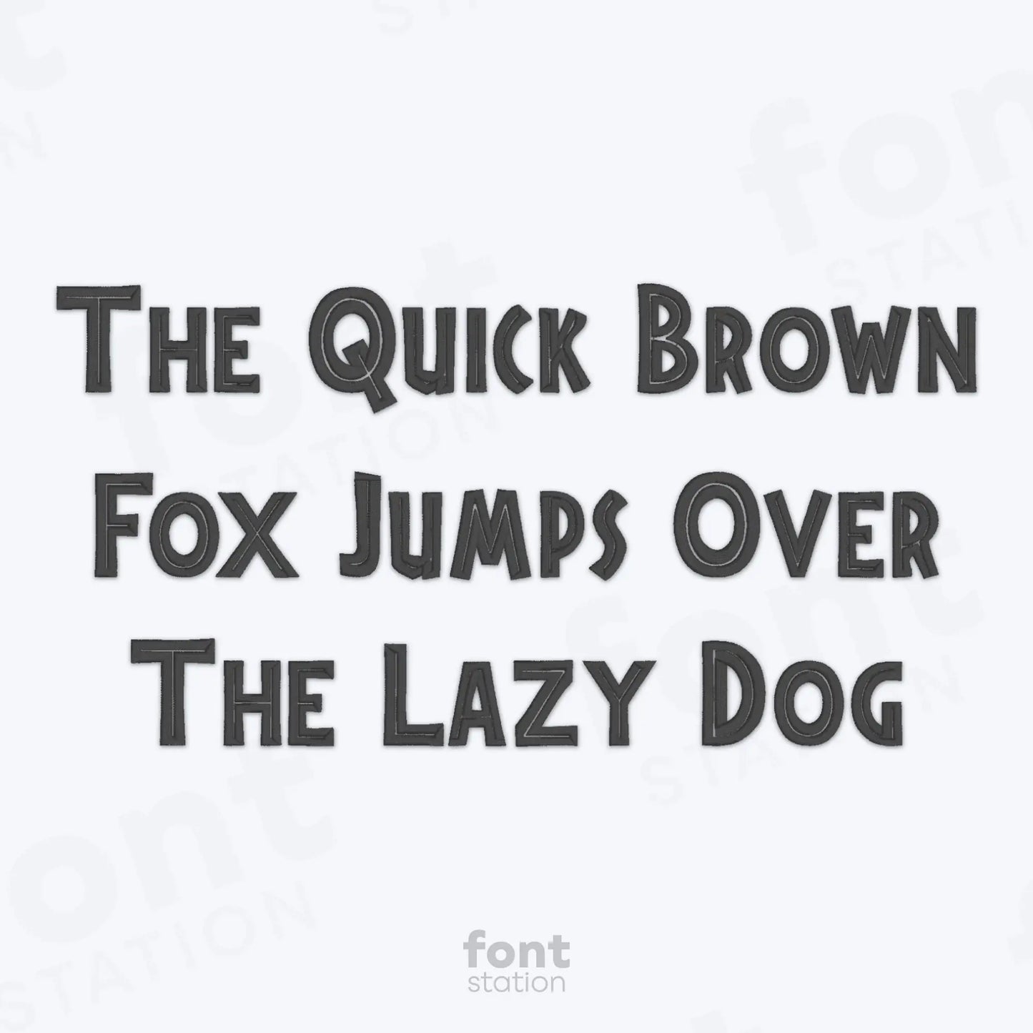 Dinorassic Embroidery Font