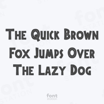 Dinorassic Embroidery Font
