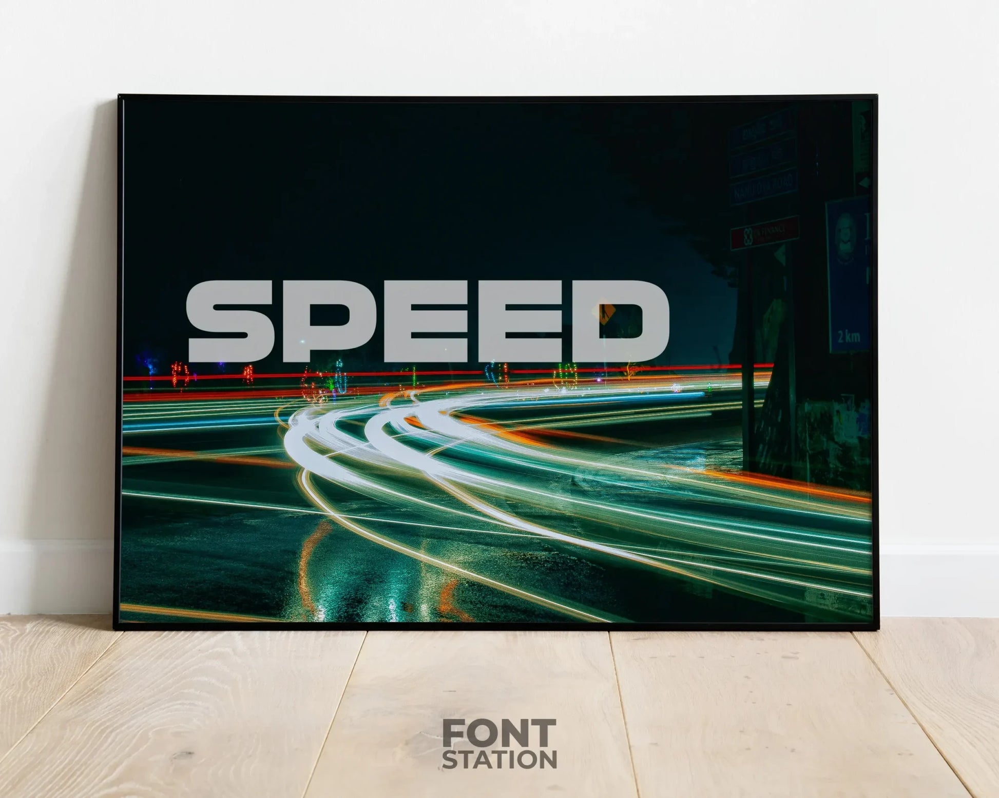 Laren Font Display on Frame - Typography Presentation