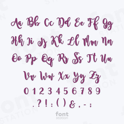 Magnolia Sky Embroidery Font