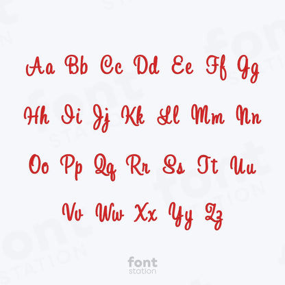 Merry Christmas Embroidery Font