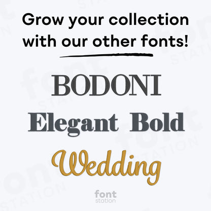 Modern Outline Embroidery Font