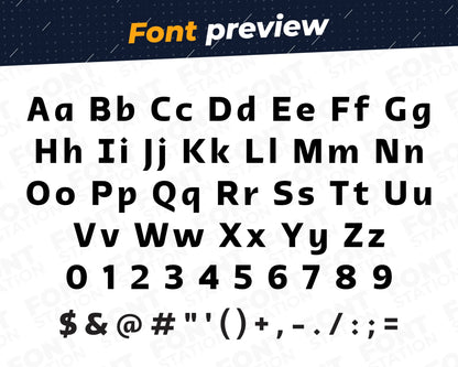 Image showing all characters available in the Oriental font created by FontStation.