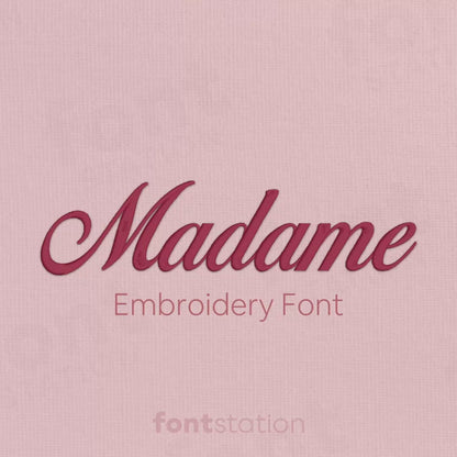 Madame Embroidery Font