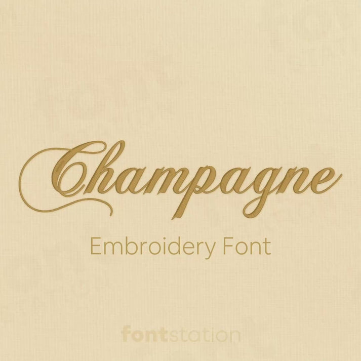 Champagne Embroidery Font – FontStation