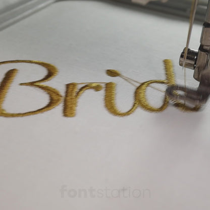 Wedding Embroidery Font