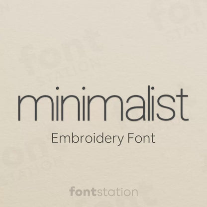 Minimalist Embroidery Font